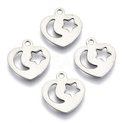 Non-Tarnish 201 Stainless Steel Charms STAS-R116-009-1