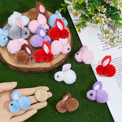 28Pcs 7 Colors Wool Felt Ball AJEW-SC0031-37C-1