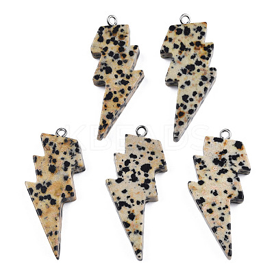 Natural Dalmatian Jasper Pendants G-N332-53-A14-1