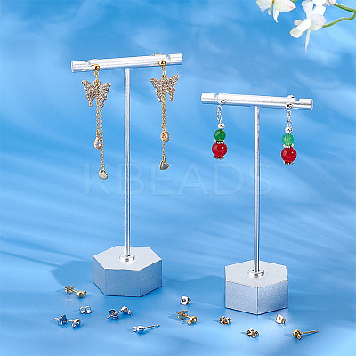 120Pcs 2 Colors Iron Ball Stud Earring Post KK-UN0001-70-1