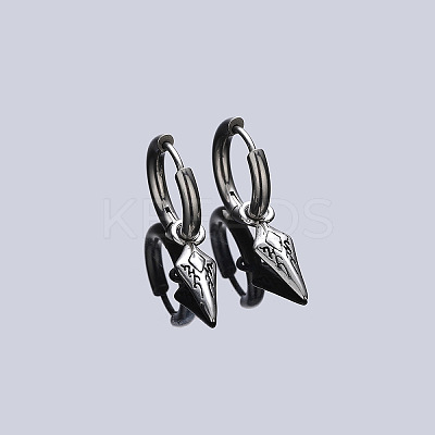 304 Stainless Steel Hoop Dangle Earrings for Men WGD23A3-01-1
