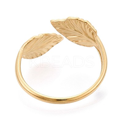 Ion Plating(IP) 304 Stainless Steel Cuff Open Rings for Women RJEW-N052-26G-1