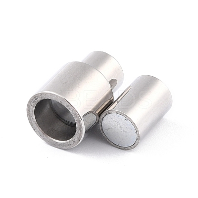 Tarnish Resistant 304 Stainless Steel Magnetic Clasps with Glue-in Ends LS-STAS-F276-04P-1