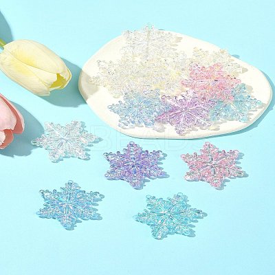 14Pcs 5 Colors AB Color Transparent Acrylic Chandelier Component Links TACR-FS0001-55-1