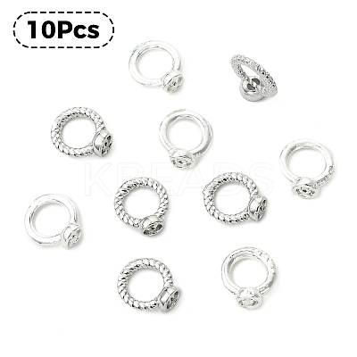 10Pcs Brass Ring Charm Connectors KK-YW0004-18P-1