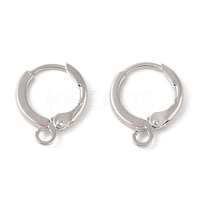 Brass Hoop Earrings Finding KK-Q822-01P-1