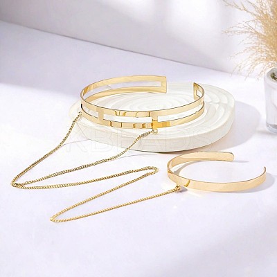 Alloy Chain Cuff Bangles FS-WGDB032-01-1