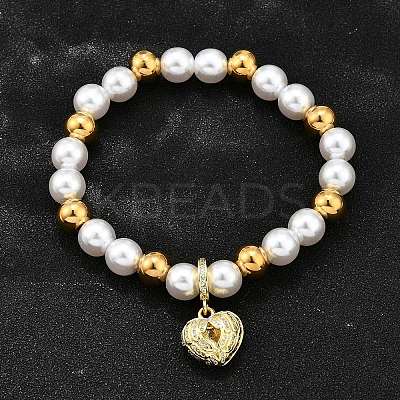 Brass Stretch Bracelets BJEW-C098-07B-1