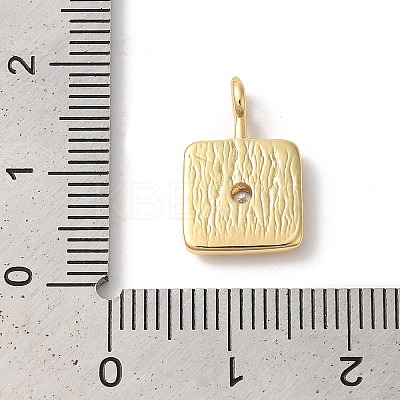 Rack Plating Brass Clear Cubic Zirconia Pendants KK-Z056-23G-1