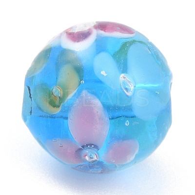 Round Lampwork Beads LAMP-H059-A10-1