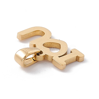 PVD Vacuum Plating Valentine's Day 304 Stainless Steel Charms STAS-G284-11G-1