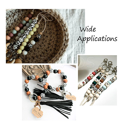 Printed Natural Wooden Beads WOOD-TA0001-57-1