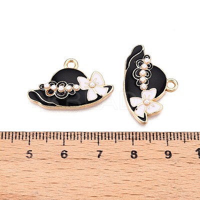Rack Plating Alloy Enamel Pendants ENAM-N056-422-1