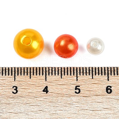 ABS Plastic Imitation Pearl Beads KY-G030-01G-1