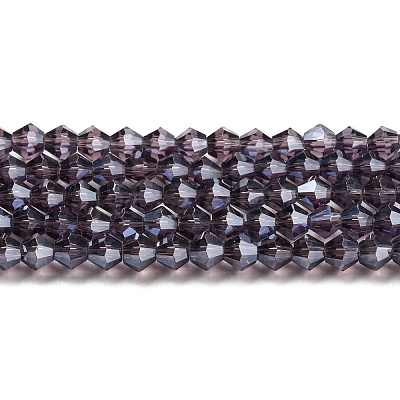 Transparent Electroplate Glass Beads Strands EGLA-A039-T4mm-A04-1