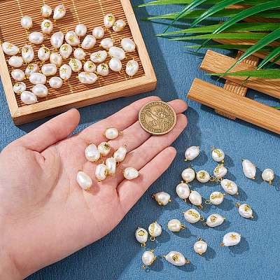 40Pcs 4 Styles Natural Keshi Pearl Pendants FIND-SZ0006-09-1