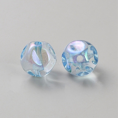 Plating Acrylic Beads OACR-WH20006-01C-1