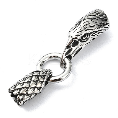 Tibetan Style 304 Stainless Steel Spring Gate Rings FIND-Z046-06AS-06-1