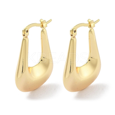Brass Hoop Earrings EJEW-H301-02G-04-1