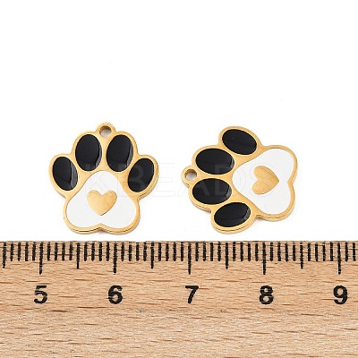 304 Stainless Steel Enamel Pendants STAS-C137-01E-G-1