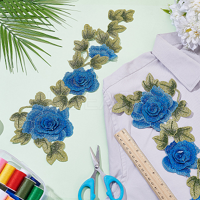 Flower Embroidery Sewing Fiber DIY-WH0888-894-1