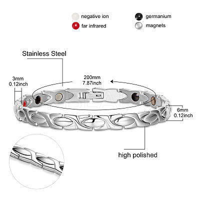 304 Stainless Steel Watch Band Bracelets JB653A-1