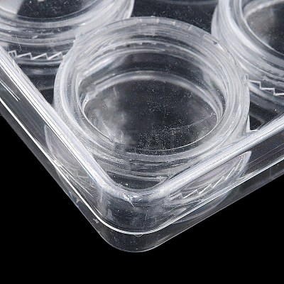 (Defective Closeout Sale:Box is Cracked )Transparent Plastic Nail Art Decorations Storage Box AJEW-XCP0002-12-1