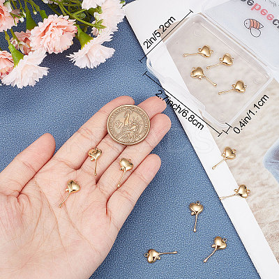15Pcs Ion Plating(IP) 304 Stainless Steel Pendants STAS-BBC0002-11-1