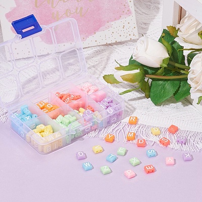 240Pcs 8 Colors Opaque Acrylic Multi-Strand Links MACR-YW0001-45-1