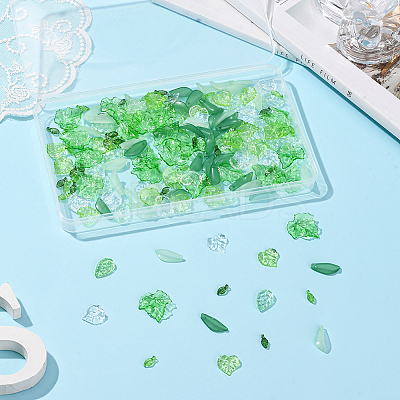 320Pcs 8 Styles Transparent Acrylic Pendants OACR-SC0002-49-1