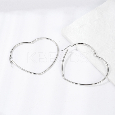 Tarnish Resistant 201 Stainless Steel Hoop Earrings EJEW-A052-09C-1