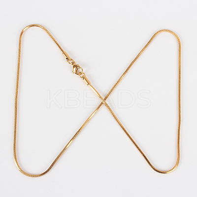 304 Stainless Steel Snake Chain Necklace Making STAS-P045-19G-1