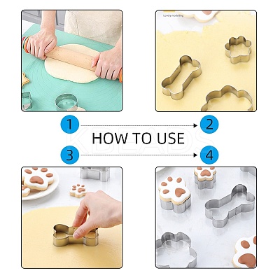 Tarnish Resistant 304 Stainless Steel Cookie Cutters DIY-E012-92-1