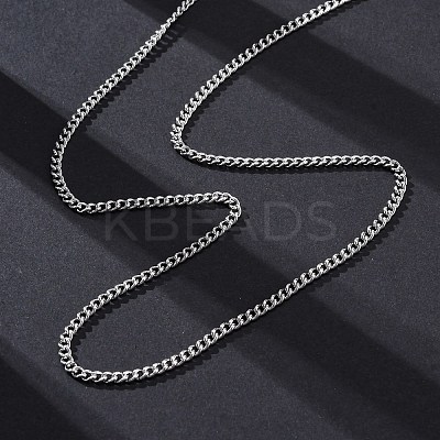 Brass Cuban Link Chain Necklaces for Women NJEW-D302-57P-1