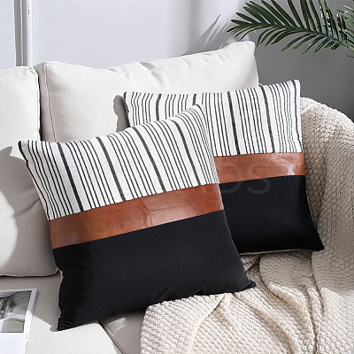 Square Imitation Leather Pillow Case AJEW-WH20006-406A-1
