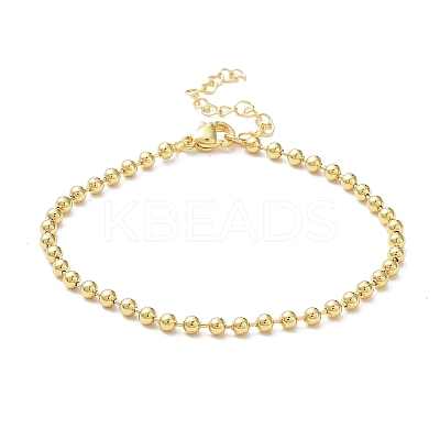 Rack Plating Brass Ball Chain Bracelets for Women LS-BJEW-G676-01A-G-1