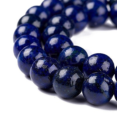 Natural Lapis Lazuli Round Beads Strands G-I181-10-12mm-1