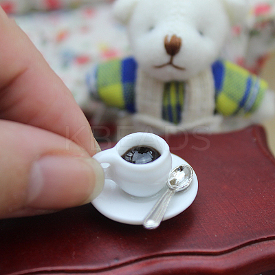 Mini Porcelain Coffee Cups with Tray & Spoon BOTT-PW0001-207-1