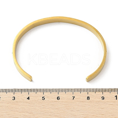 304 Stainless Steel Cuff Bangles BJEW-P348-02F-G-1