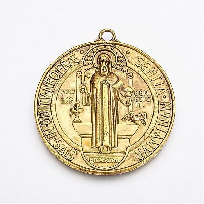 Tibetan Style Alloy Big Pendants TIBEP-A17171-AG-LF-1