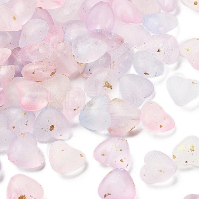 Frosted Transparent Acrylic Beads OACR-F013-05-1