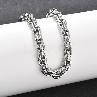 304 Stainless Steel Rope Chain Bracelets for Men Women BJEW-Q038-09P-1