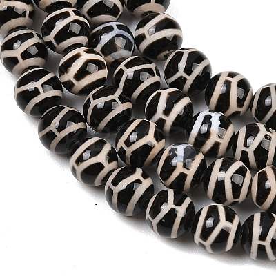 Tibetan Style dZi Beads Strands G-G328-A04-8mm-1