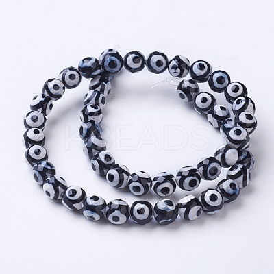 Tibetan Style dZi Beads G-G752-05-6mm-1