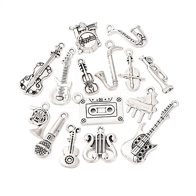 15Pcs 15 Styles Tibetan Style Alloy Pendants Set FIND-C069-01AS-1