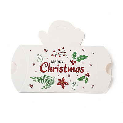Christmas Theme Paper Pillow Gift Boxes X-CON-B012-03-1