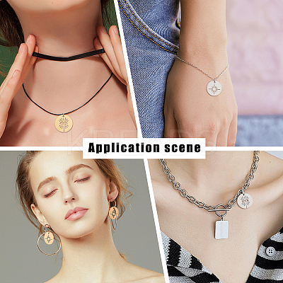 16Pcs 2 Style 201 Stainless Steel Pendants STAS-DC0002-92-1