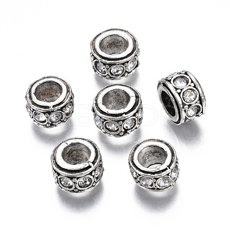 Alloy Rhinestone European Beads MPDL-Q212-001J-RS-1