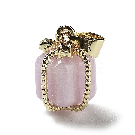 Natural Kunzite Gift Box Charms LS-G-P523-01G-04-1