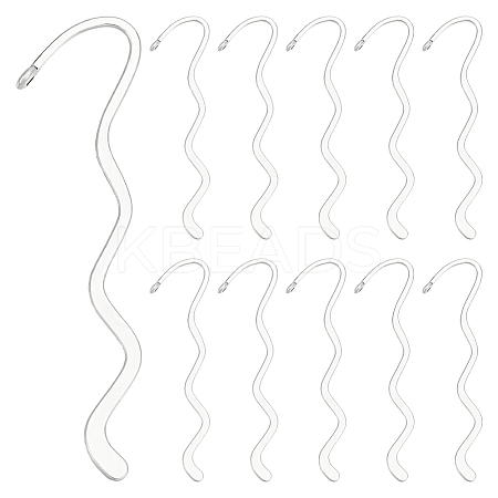 30Pcs Zinc Alloy Wavy Bookmarks FIND-ME0002-19-1